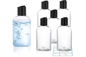 Kitchen GIMS Clear Plastic Travel Bottles for Toiletries Travel Shampoo Bottles with Disc Top Caps 6 Pack 3.4 oz Travel Bottles TSA Approved Travel Toiletry Containers for Shampoo, Conditioner