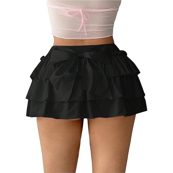 andmary ♡ baby ribbon mini skirt Msize Edikted Maria Lace Ruffled
