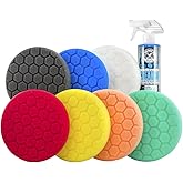 Chemical Guys BUF_HEXKITS_8 Hex-Logic Buffing Pad Kit, 6.5", 8 Items
