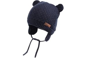 XIAOHAWANG Baby Hat Cute Bear Toddler Earflap Beanie Warm for Fall Winter