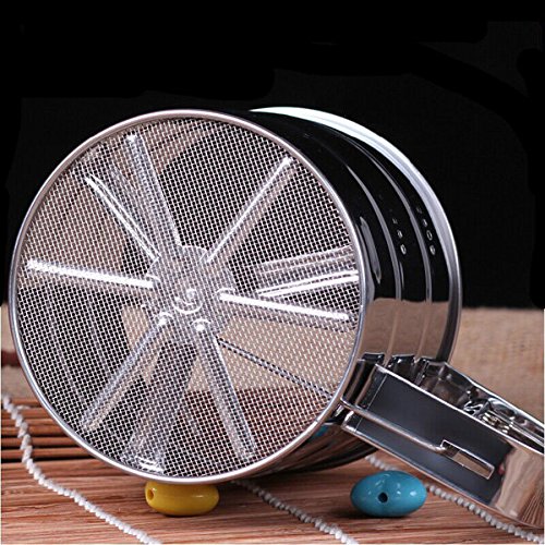Bazaar Stainless Steel Mechanical Baking Icing Flour Sugar Sifter Shaker