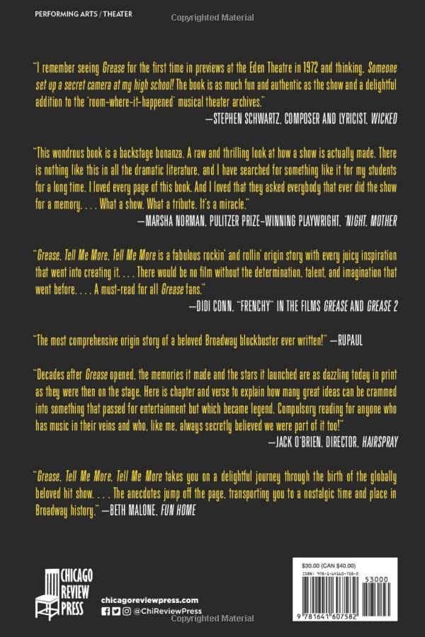 Grease Tell Me More Tell Me More Stories From The Broadway Phenomenon That Started It All Moore Tom Barbeau Adrienne Waissman Ken Amazon Com Books