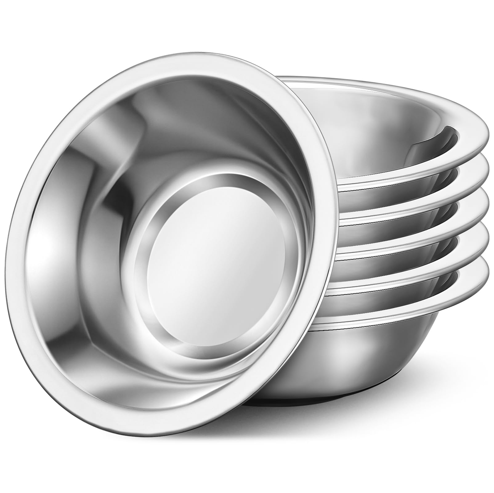 Photo 1 of Offiper 304(18/8) Stainless Steel Mixing Bowls for Kitchen, 6 Pack 7.8" 28.89 fl.oz Metal Mixing Bowls Set Stackable for Baking Serving Cooking Food Prep Storage Dishwasher Safe Heavy Duty