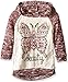 Beautees Girls' Long Sleeve Textured Knit Hood
