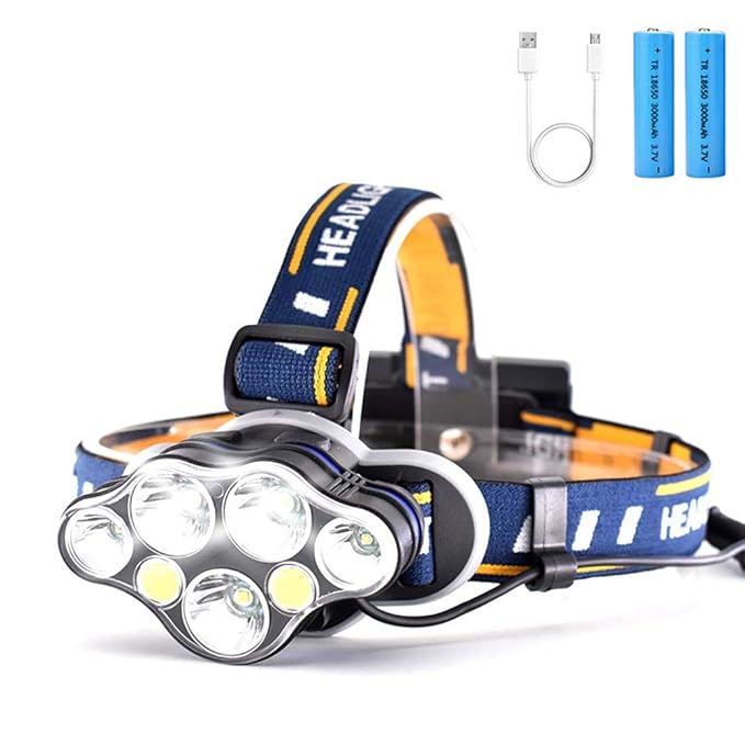 Headlamp, Brightest High 12000 Lumen LED Headlight, USB Rechargeable