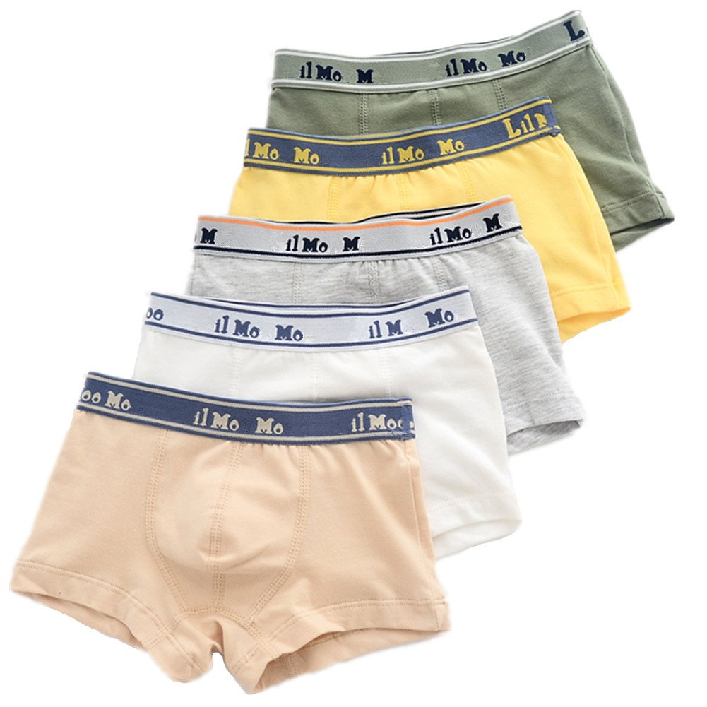 Boys 5 Pack Classic Boxer Briefs Underwear Boxers Shorts Panties