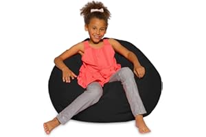 POSH CREATIONS Posh Beanbags Bean Bag Chair, Large-38in, Solid Black