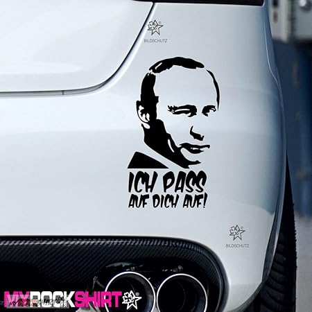 Myrockshirt Putin Ich Pass Auf Dich Auf 17 Cm Aufkleber Sticker Autoaufkleber Amazon De Auto