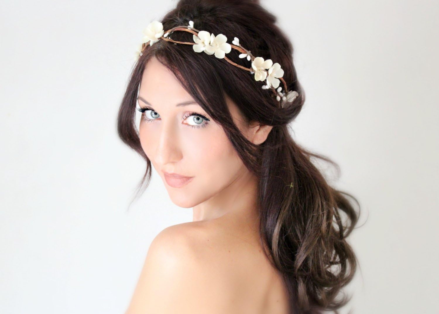 Flower Crown, Wedding Flower Headband, Flower Adornment, Bridal Headpiece, Wedding headpiece, Destination Wedding, Flower Head Wreath, Rustic Wedding, Floral Crown