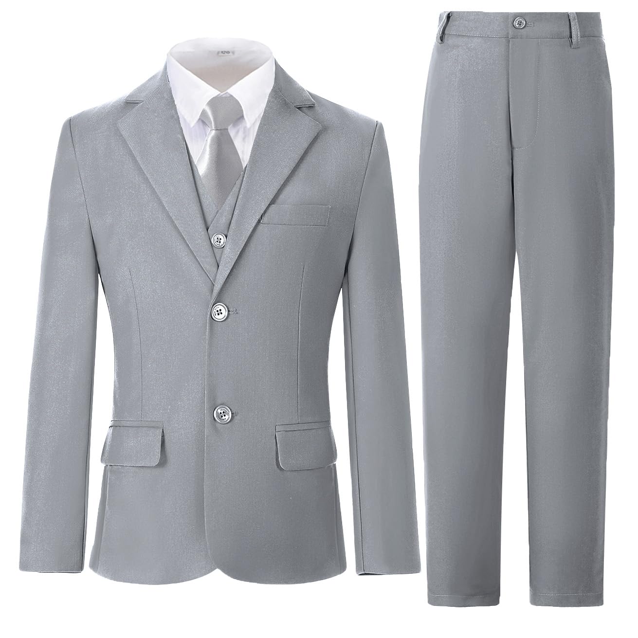 Photo 1 of Toddler Suits Formal Wedding Tuxedo Suit Set Ring Bearer Outfit for Boys Size 10 Light Gray