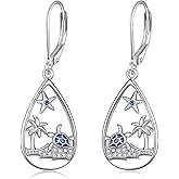 Anchor/Sea Turtles/Frog/Cowboy Earrings Sterling Silver Nautical Drop Earrings Steering Ocean Sea Nautical Theme Jewelry Gifts for Women