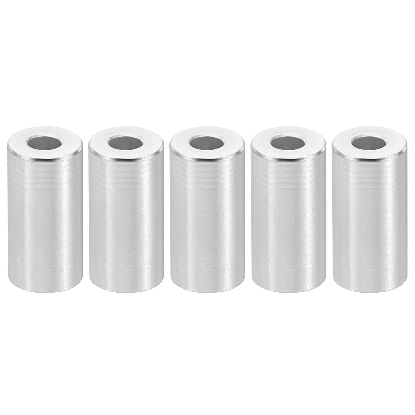 PATIKIL M4 Aluminum Spacers, 5 Pcs Metal Spacer Aluminum 4.2mm ID x 10mm OD x 20mm L Aluminum Spacer Screw Standoff Round for 5/32inch or M4 Screw Bolts