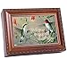 Cottage Garden Take Time to Enjoy The Simple Woodgrain Rope Trim Jewelry Music Box Plays Wind Beneath My Wings