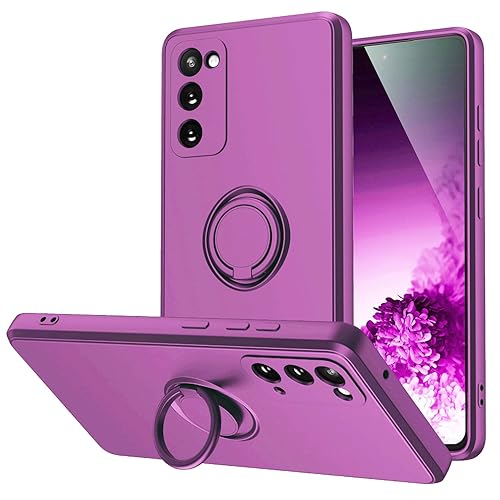 Auouk for Galaxy S20 FE Case, Liquid Silicone with 360°Ring