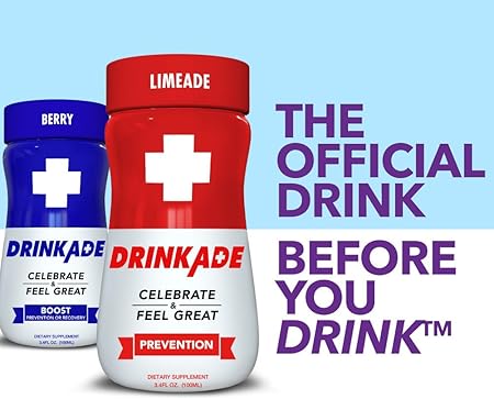 Drinkade Prevention With Vitamins Electrolytes For Hydration Includes Vitamin B Milk Thistle Only 5 Calories No Sugar Caffeine Free Vegan Non Gmo Pack Of 12 Health Personal Care Amazon Com