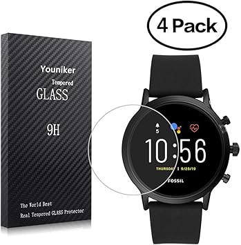 Youniker 4 Unidades Protector de Pantalla para Fossil Gen 5 ...