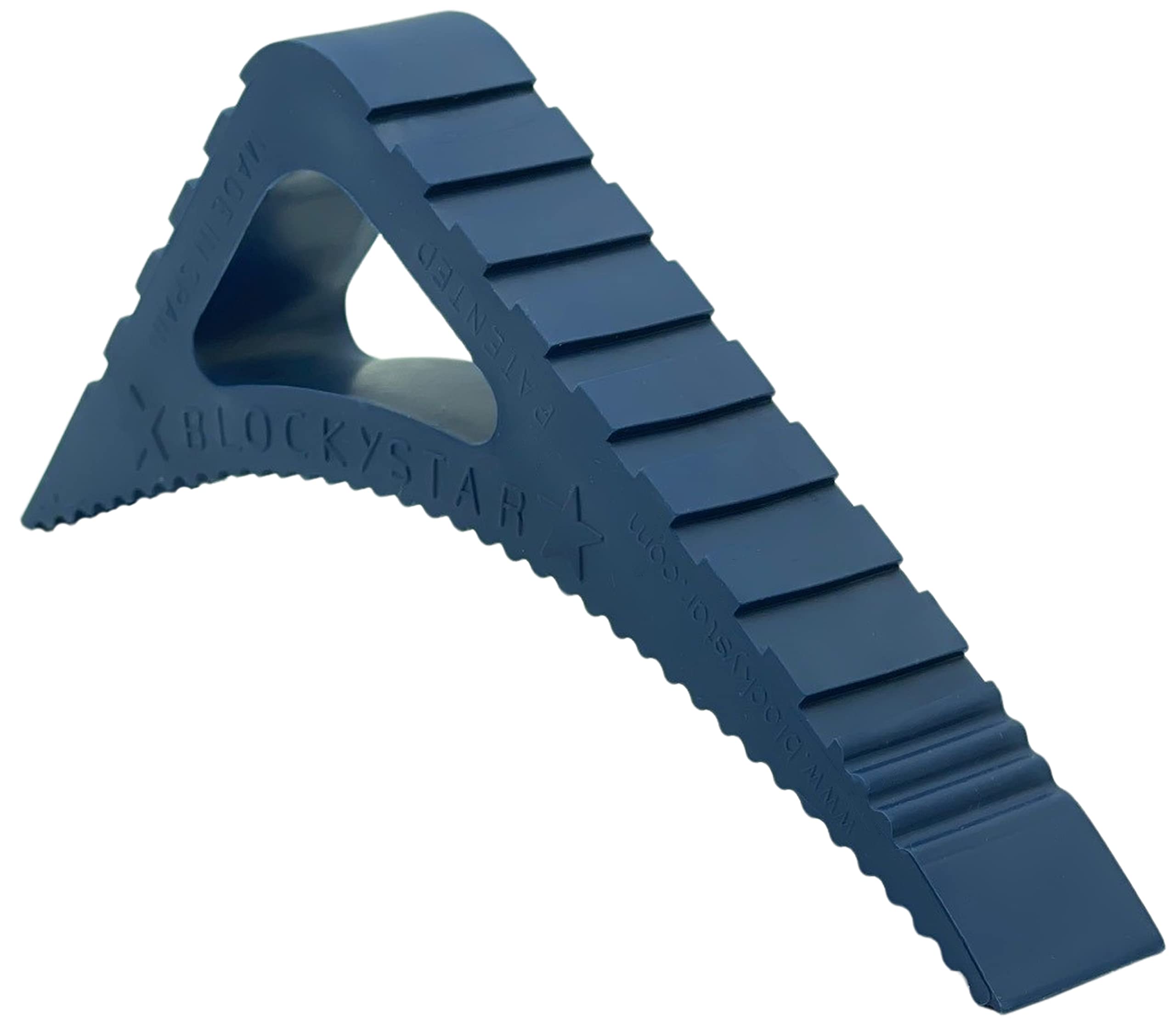 Blockystar Rubber Door Stopper & Window Wedge, Award Winning Decorative Doorstop, Multi-Surface Door Stoppers for Home, Office, Schools, Made in Spain, Navy Blue