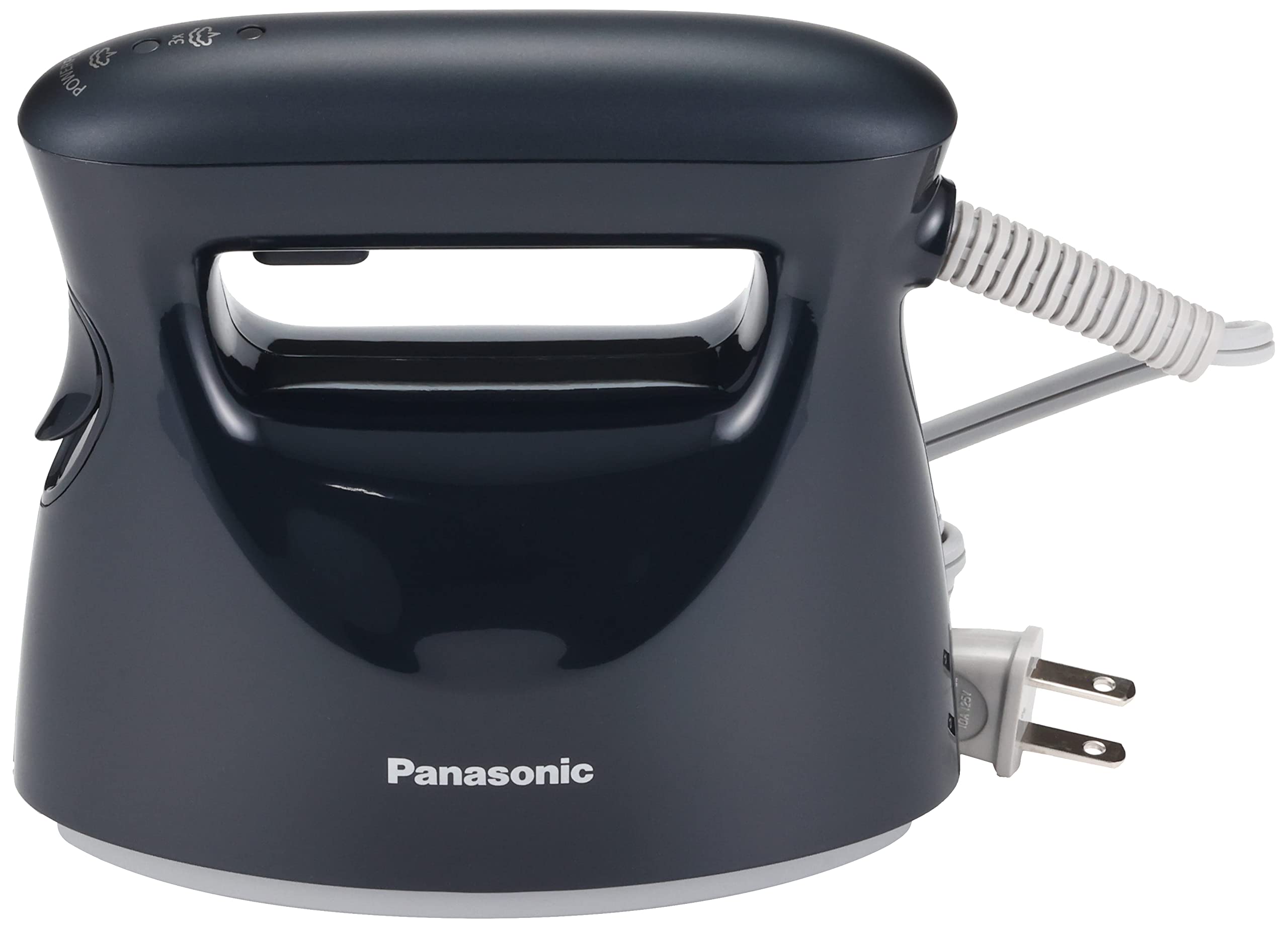 Panasonic NI-FS580-A Clothes Steamer, 360° Powerful Steam, Compact Type, Gray Navy