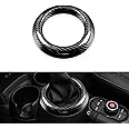 Real Hard Carbon Fiber Gearshift Bezel Stickers Covers for MINI Clubman F54 F55 F56 F57 (2014-2023), for Countryman F60 (2017-2023), FXETRNL Frame Protector Cover Decor Car Interior Accessories, Black