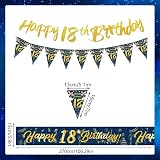 DEARLIVES Blue Gold 18th Birthday Decorations for Men Party Supplies view 3