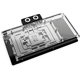 Alphacool Core Geforce RTX 5090 ROG Astral GPU Water Block with Backplate | Copper Block, Chrome Finish, Brass Terminal, Aluminum Backplate, Acrylic Top, aRGB Lighting