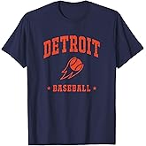 Detroit Baseball Vintage Gameday Retro Baseball Lover T-Shirt