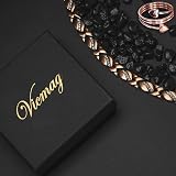Vicmag Copper Magnetic Bracelet for Women Crystal Design 3500 Gauss Gift Box view 8