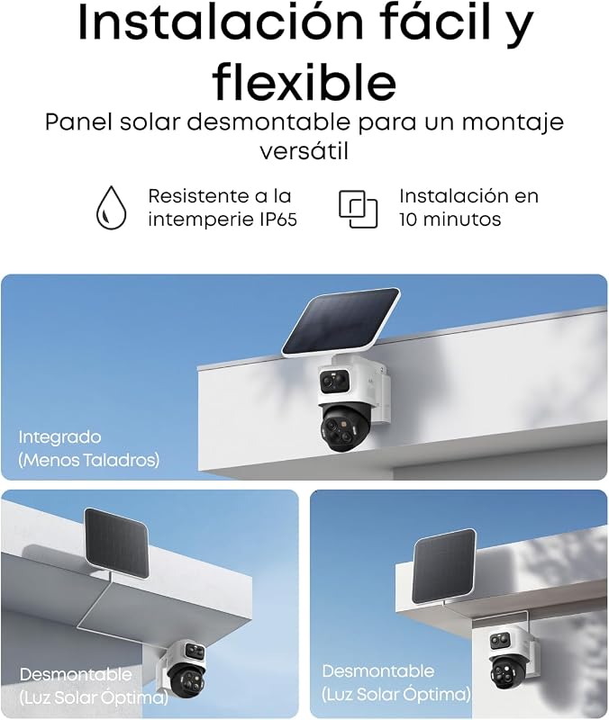 anker eufy SoloCam S4 Cámara Solar 3‑Lentes PTZ 4K Exterior