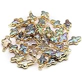 Zotoone 10PCS Natural Pearl Pendants Irregular Multiple Shapes Cultured Freshwater Baroque Pearl Charms for Jewelry Making Gift