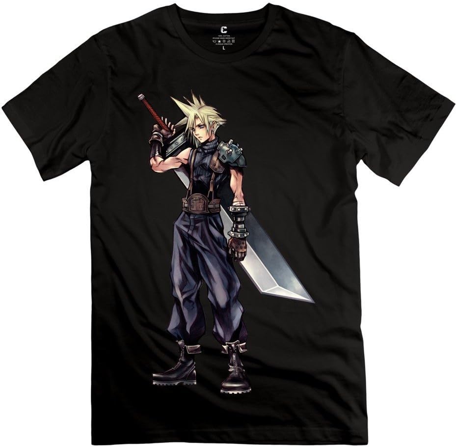 Jiuzhou Men's Tshirt Cloud Dissidia Final Fantasy Fanart White