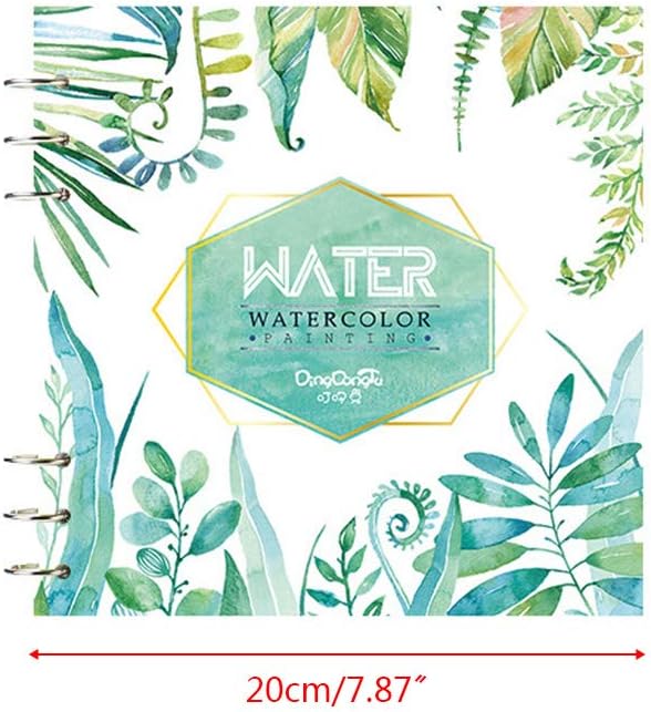 VIccoo Watercolor Painting Book, 300g/m2 Professional Watercolor Paper 20 Sheet Painted Water Color Painting Book - A