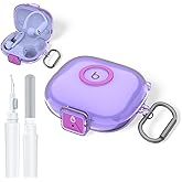 [Secure Lock] for Beats Powerbeats Pro 2 Case, NIMUW Soft Clear TPU Shockproof Protective Case Cover for Beats Powerbeats Pro 2 Accessories with Cleaning Kit & Keychain (Clear Purple)