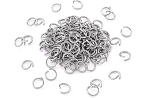Craftdady 1000Pcs Stainless Steel Open Jump Rings 9mm Round 1.2mm Thick Connector Rings for Jewelry Making