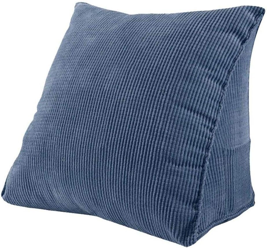 isilky Soft Reading Pillow Triangle Back Cushion Pillow Sofa Bed Office Chair Rest Pillow Back Support Pillow-15.7''x14.1''x7.9''