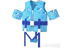 DOOHALO Toddler Swim Vest Kids Swim Training Flotat Vest for Boys Girls Suitable for Age 1 to 8 Years 20Ibs - 46Ibs