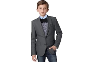 YAVAKOOR Tweed Herringbone Boys Blazer Classic Jacket for Boy Casual Jacket Formal Tweed Patterned Sport Coat