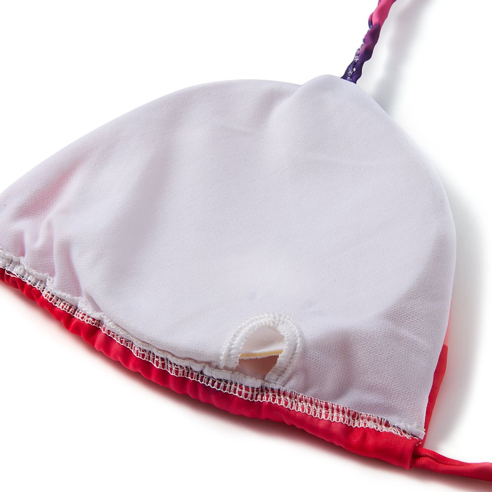 TUONROAD Sexy Push up Padded Support Swim Bikini Set Women 3D Printed 2 Pieces Swimsuits Cute Bandeau Bathing Suit Floral Micro Beachwear Low Rise Cheeky Swimwear Diamond Medium