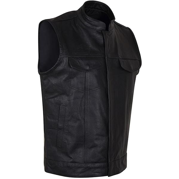 Biker Vest MADE IN USA BULLET PROOF STYLE PERFORATED LEATHER