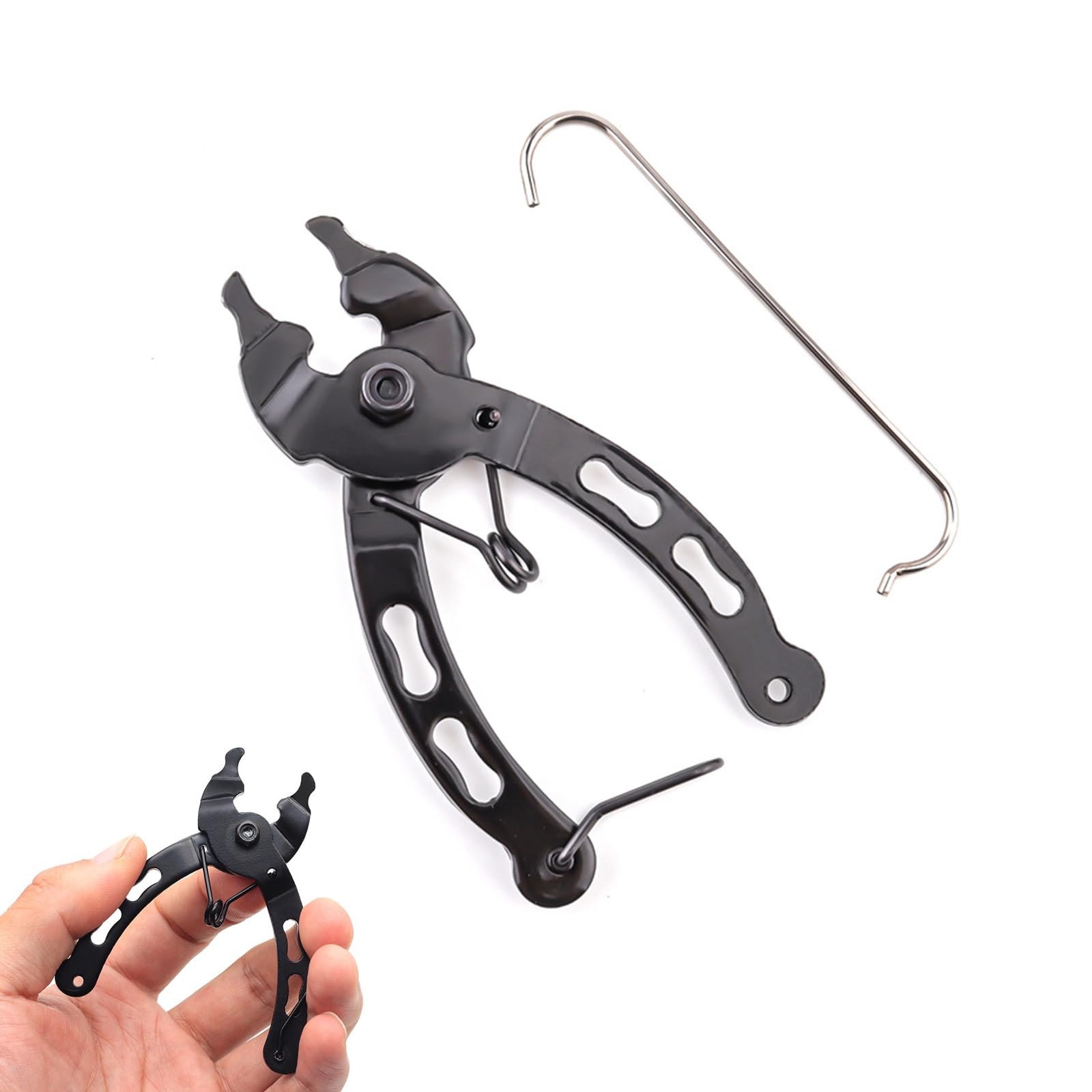 Bicycle Chain Splitter Tensioner Chain Pliers Bicycle Chain Tool Portable Bicycle Chain Pliers with Chain Hook for Road Bike Sports Bike Bicycle Mountain Bike Removal Chain Links Tool — image 1