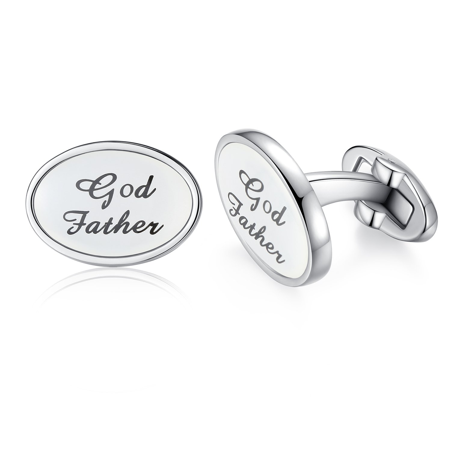 HONEY BEAR Oval Wedding Cufflinks for Mens Marriage Gift