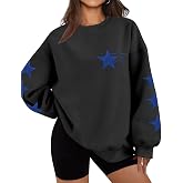 LOMON Oversized Sweatshirt for Women Crewneck Long Sleeve Casual Fleece Tops Graphic Hoodies Pullover Sweater