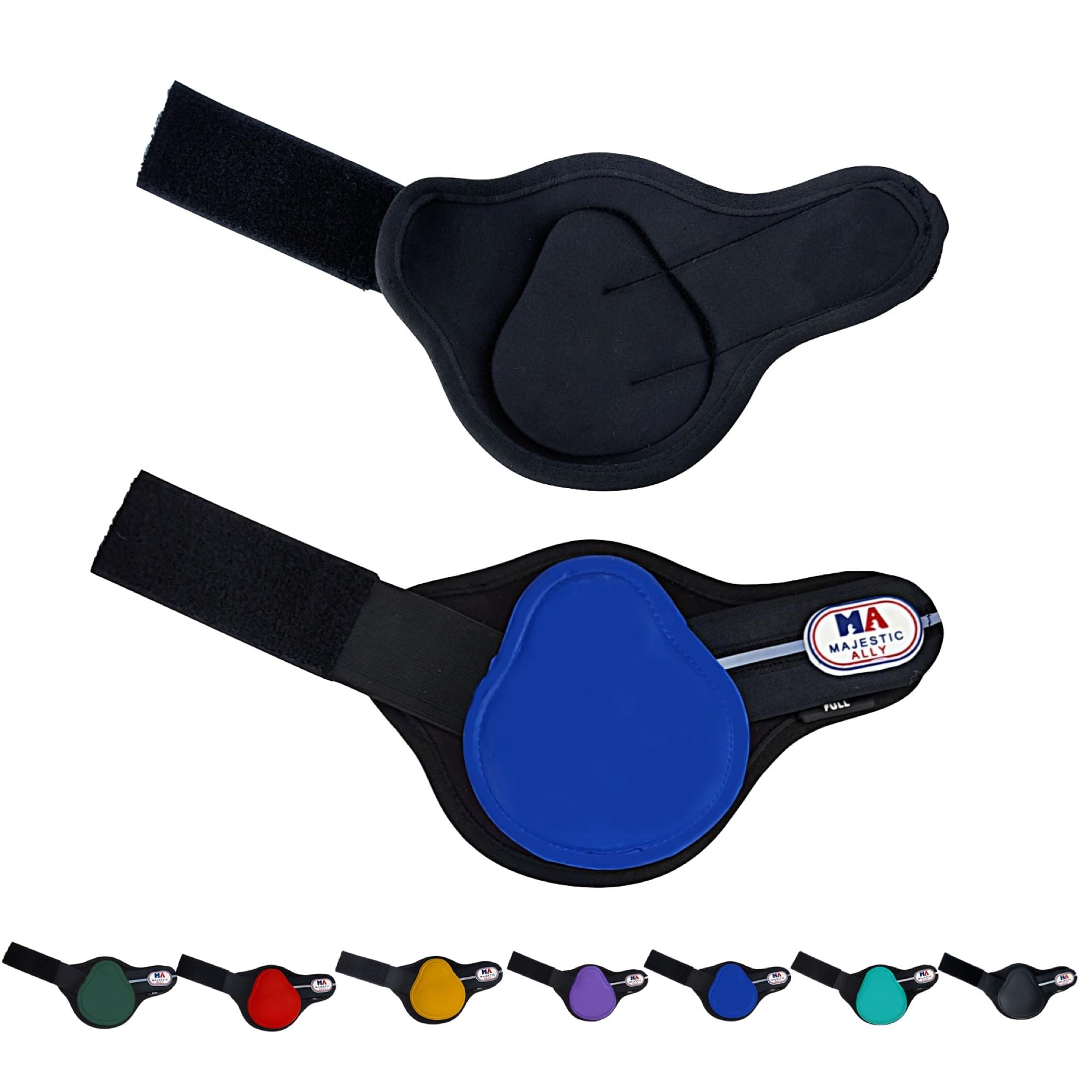 Majestic Ally Pair of Horse Fetlock Boots (Royal Blue-Black)