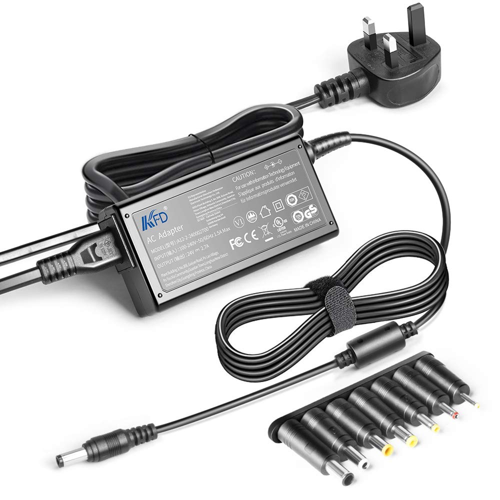 KFD Universal 24V Switching Power Supply Logitech Racing Wheel Driving Steering Wheel, Silhouette Cameo,Printer, Projector, Portable Power station Power Cable 24 Volt Transformer AC Adapter Charger