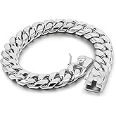 H&Beautimer 925 Sterling Silver Italian Handmade - 0.25-0.5'' Classic Miami Cuban Chain Bracelet For Men - Party Fine Jewelry Original Silver Bracelet 7-10'' Length