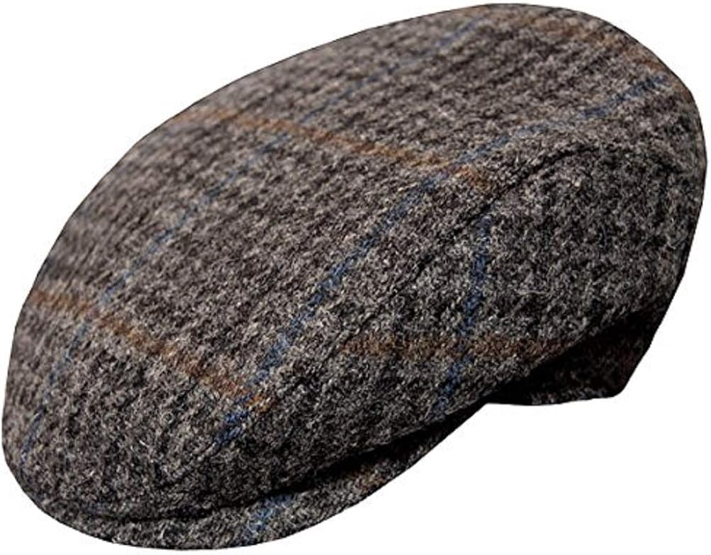 grey tweed cap