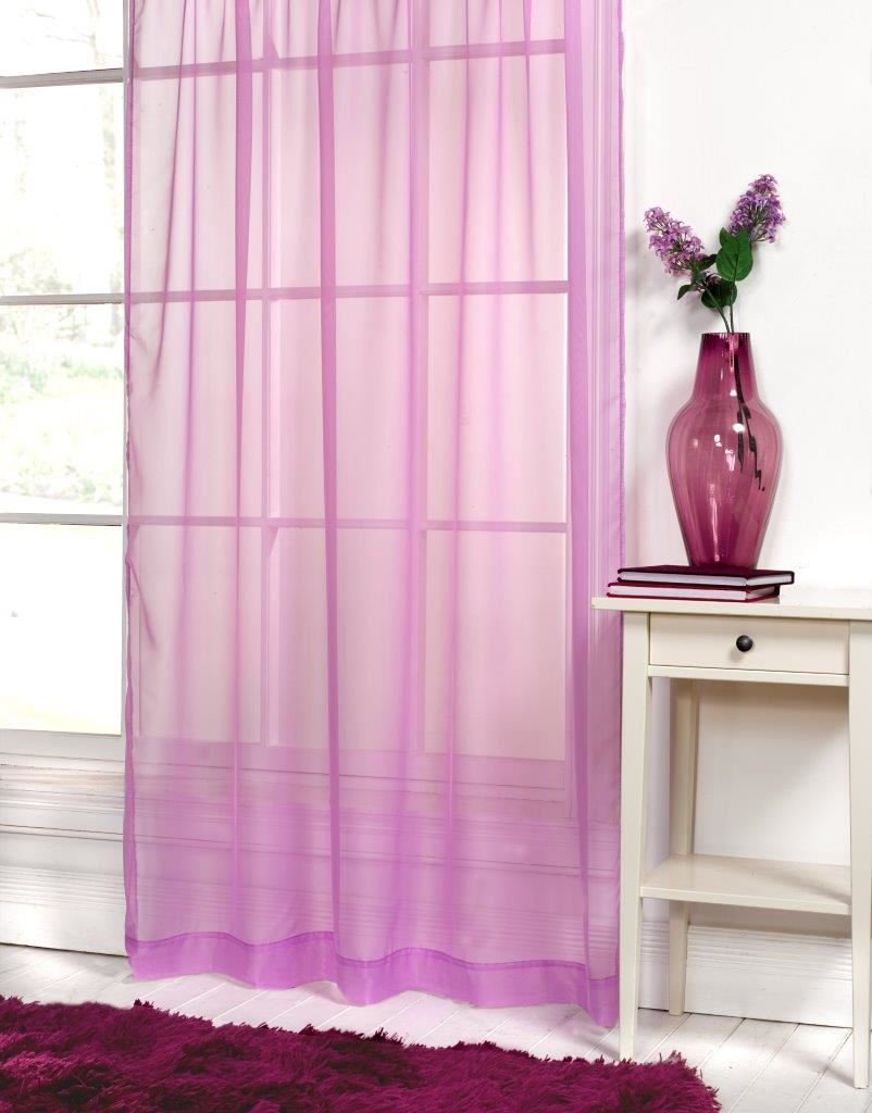 Emma Barclay Lucy - Slot Top Voile Panel in Lilac - 57x54 (145x137cm)