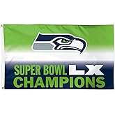 WinCraft Seattle Seahawks Super Bowl LX Single-Sided Deluxe 3' x 5' Flag