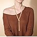 VUJANTIRY Long Necklace for Women Pendant Necklace Y Shape Knot Sweater Necklace Strands for Girls Fashion Jewelry (Gold)