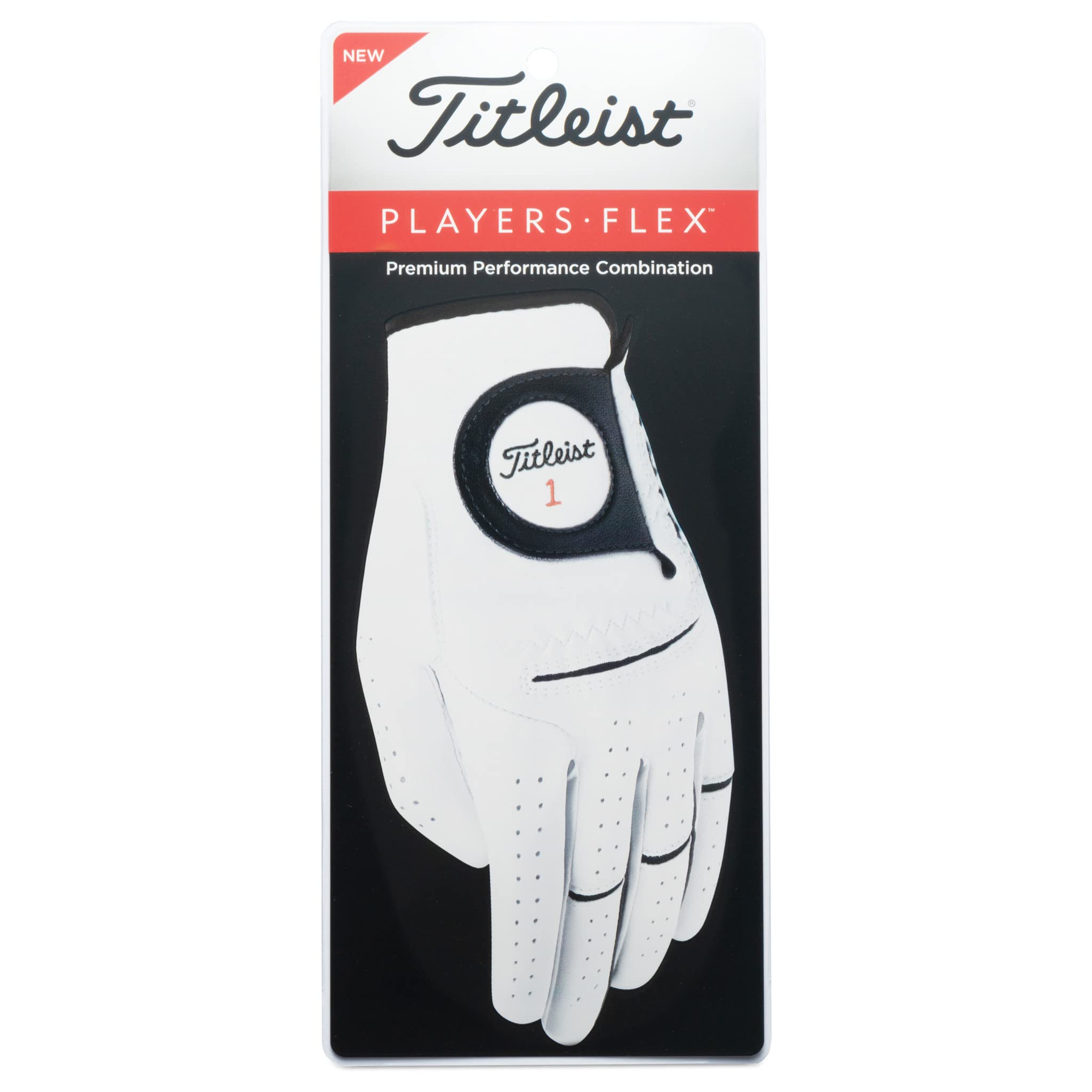 Titleist Players Flex Golf Glove, Men's, Left Hand (Right Hand Golfer), Medium/Large