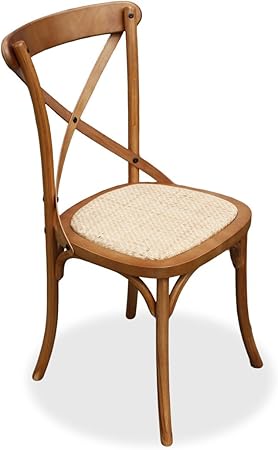 Kmh Esszimmerstuhl Paris Eiche Finish Mit Rattan Sitzflache 800162 Amazon De Kuche Haushalt